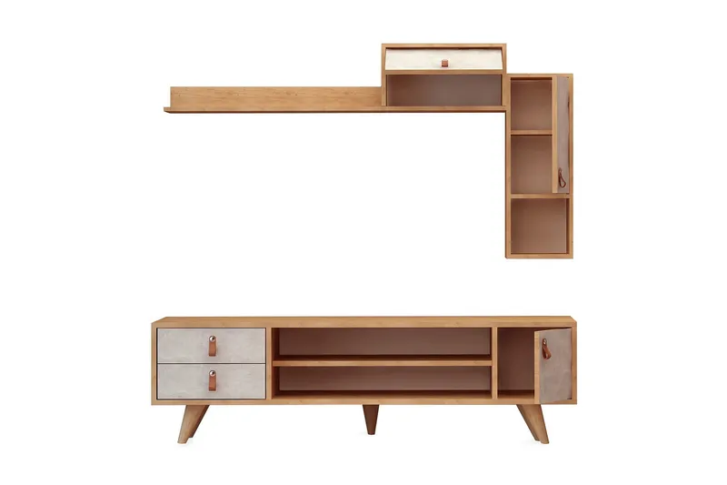 Mod Design Mediaförvaring - Trä/Vit - Möbler - Vardagsrum - Tv-möbler & mediamöbler - Tv-möbelset