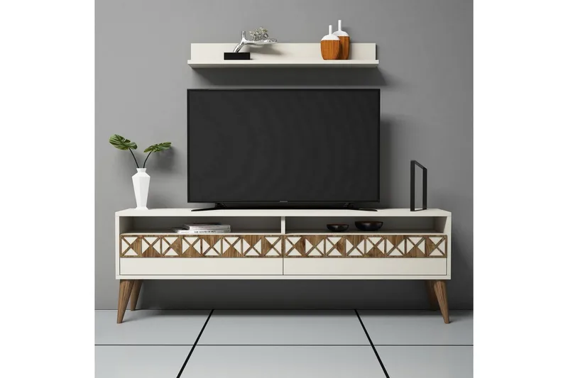 Muennink TV-Möbelset 150 cm, Vit