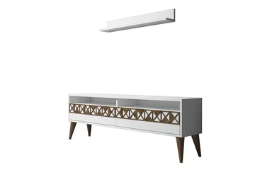 Muennink TV-Möbelset 150 cm - Vit/ek - Möbler - Matplats - Matbord & köksbord