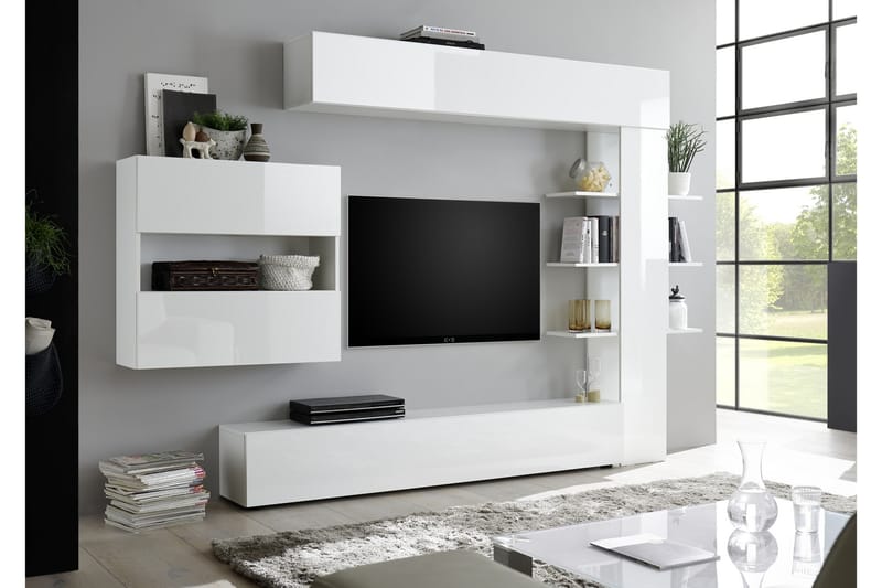 MURELLA Väggkombination 295 med Hylla Vit - Möbler - Vardagsrum - Tv-möbler & mediamöbler - Tv-möbelset