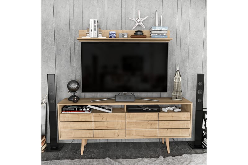 OBURUS Tv-möbelset 160x64,5 cm Blå - Möbler - Vardagsrum - Tv-möbler & mediamöbler - Tv-möbelset