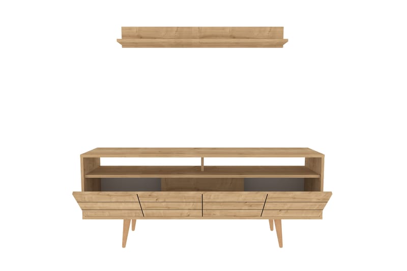 OBURUS Tv-möbelset 160x64,5 cm Blå - Möbler - Vardagsrum - Tv-möbler & mediamöbler - Tv-möbelset