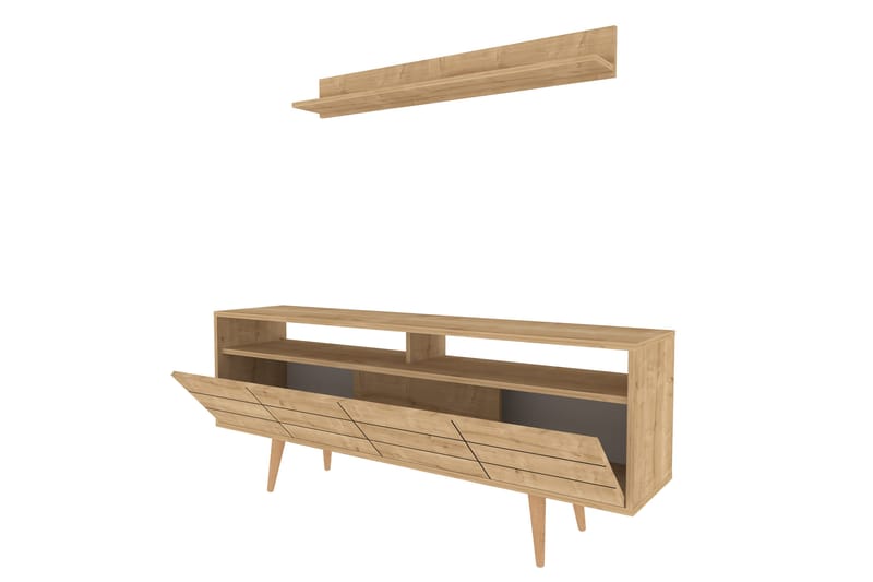 OBURUS Tv-möbelset 160x64,5 cm Blå - Möbler - Vardagsrum - Tv-möbler & mediamöbler - Tv-möbelset