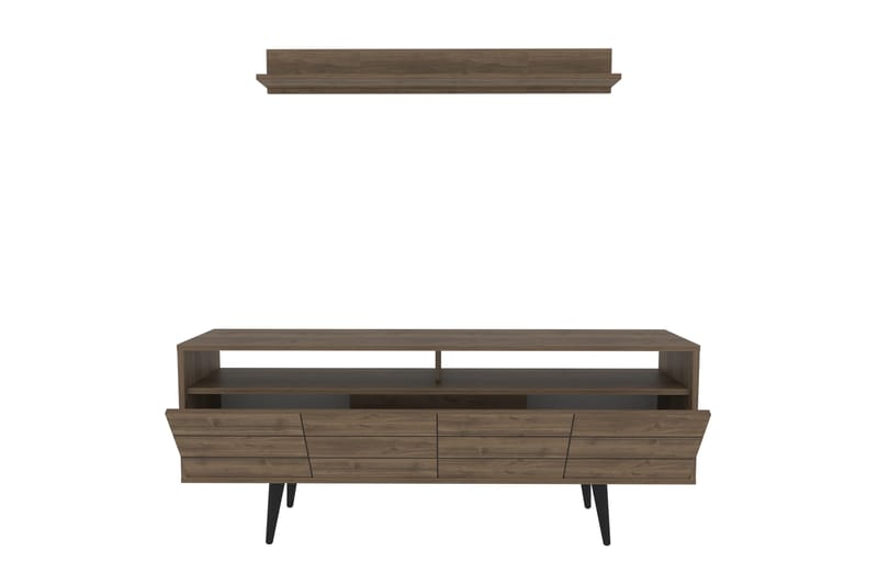 OBURUS Tv-möbelset 160x64,5 cm Brun - Möbler - Vardagsrum - Tv-möbler & mediamöbler - Tv-möbelset