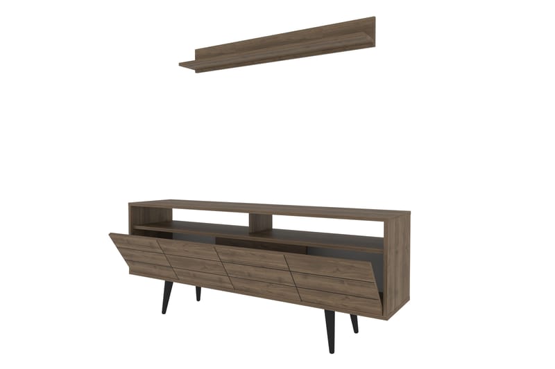 OBURUS Tv-möbelset 160x64,5 cm Brun - Möbler - Vardagsrum - Tv-möbler & mediamöbler - Tv-möbelset