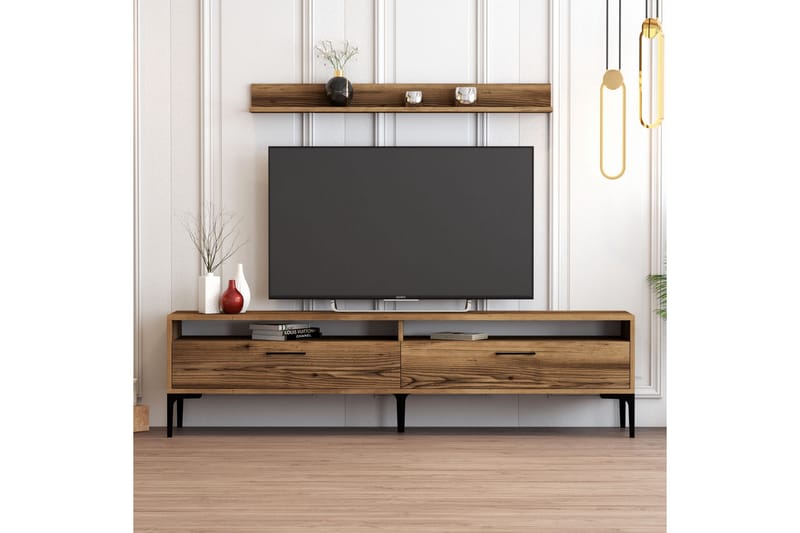 OBURUS Tv-möbelset 180x47 cm Brun - Tv-möbelset