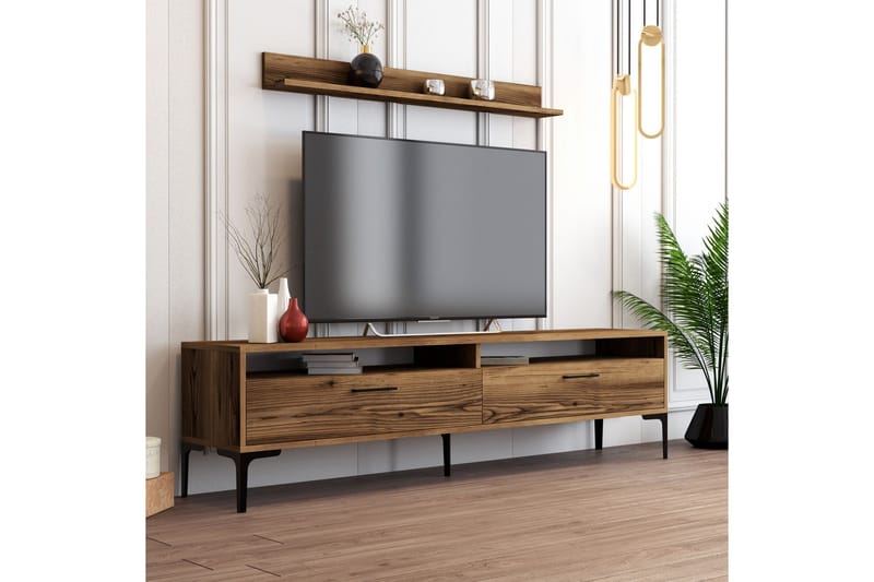 OBURUS Tv-möbelset 180x47 cm Brun - Tv-möbelset