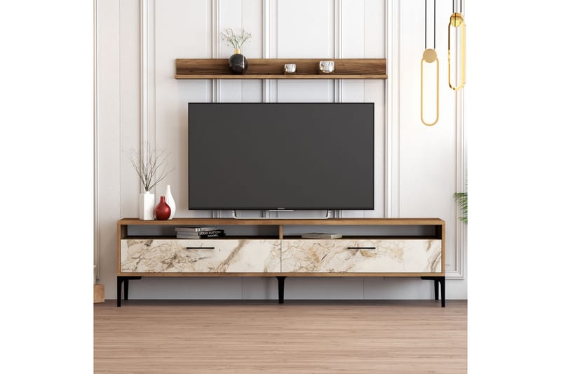 OBURUS Tv-möbelset 180x47 cm Brun - Tv-möbelset