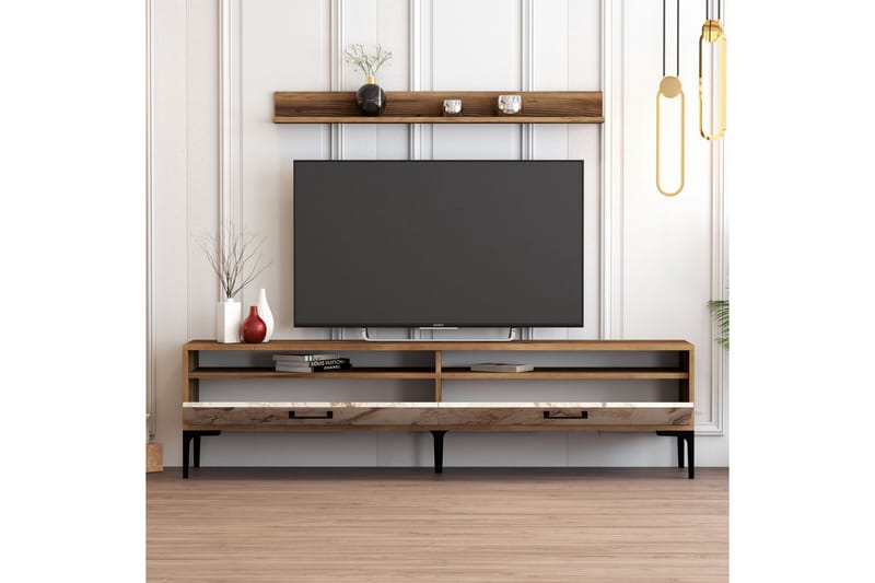 OBURUS Tv-möbelset 180x47 cm Brun - Möbler - Vardagsrum - Tv-möbler & mediamöbler - Tv-möbelset