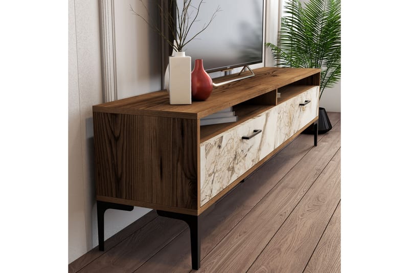 OBURUS Tv-möbelset 180x47 cm Brun - Möbler - Vardagsrum - Tv-möbler & mediamöbler - Tv-möbelset