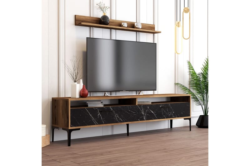 OBURUS Tv-möbelset 180x47 cm Brun - Möbler - Vardagsrum - Tv-möbler & mediamöbler - Tv-möbelset