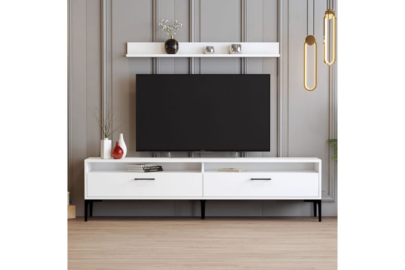 OBURUS Tv-möbelset 180x47 cm Vit - Tv-möbelset