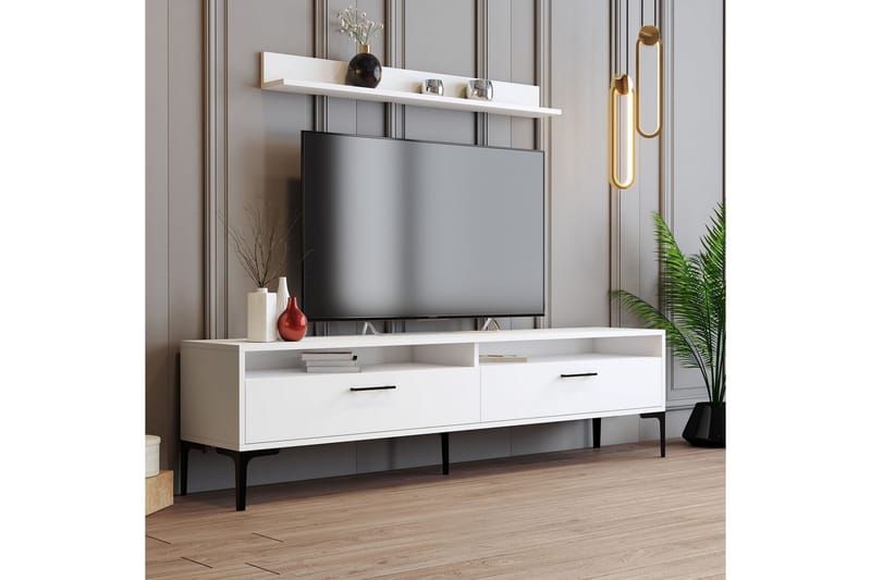 OBURUS Tv-möbelset 180x47 cm Vit - Tv-möbelset