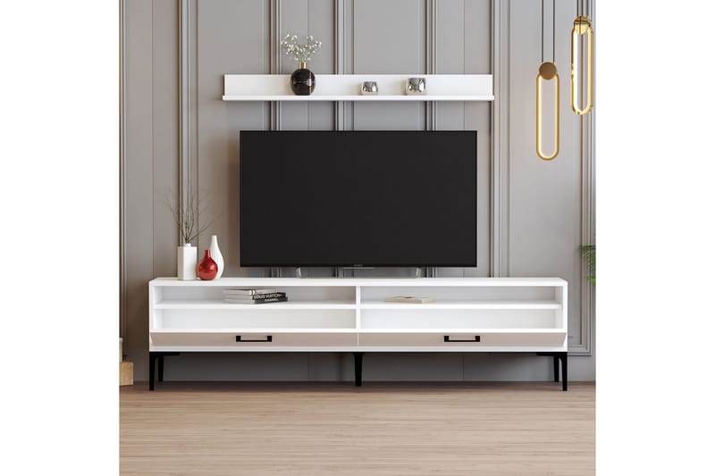 OBURUS Tv-möbelset 180x47 cm Vit - Tv-möbelset