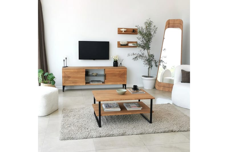 OBURUS Tv-möbelset 50x15 cm Brun - Möbler - Vardagsrum - Tv-möbler & mediamöbler - Tv-möbelset