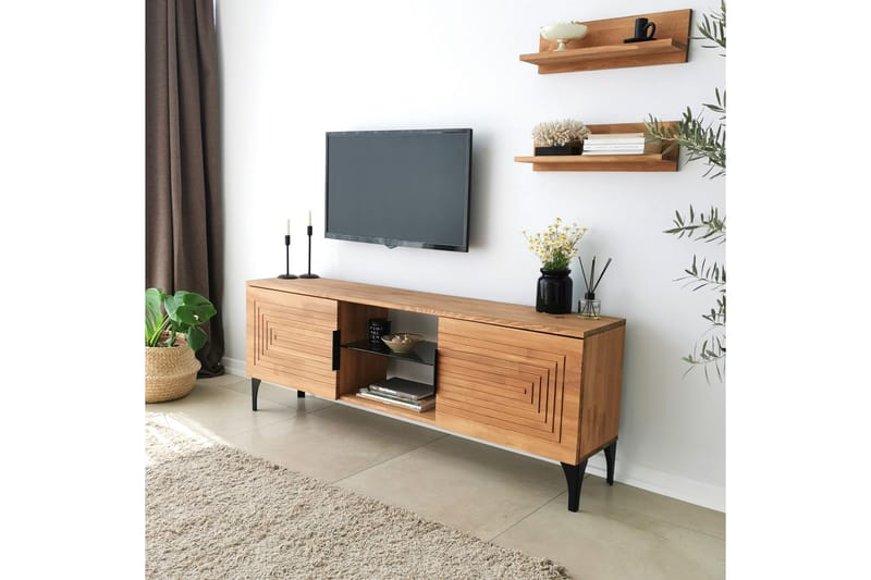 OBURUS Tv-möbelset 50x15 cm Brun - Möbler - Vardagsrum - Tv-möbler & mediamöbler - Tv-möbelset