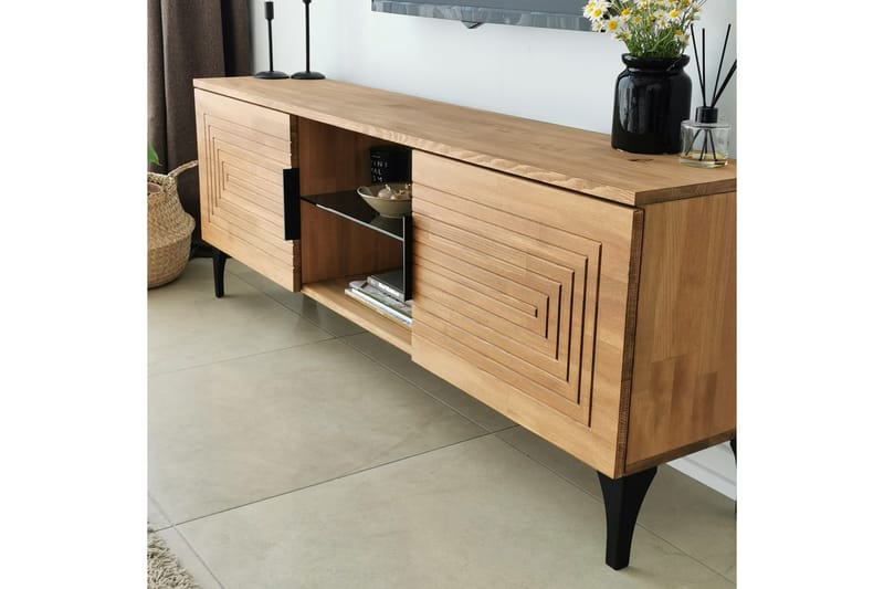 OBURUS Tv-möbelset 50x15 cm Brun - Möbler - Vardagsrum - Tv-möbler & mediamöbler - Tv-möbelset