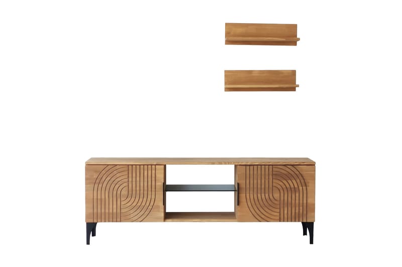 OBURUS Tv-möbelset 50x15 cm Brun - Möbler - Vardagsrum - Tv-möbler & mediamöbler - Tv-möbelset