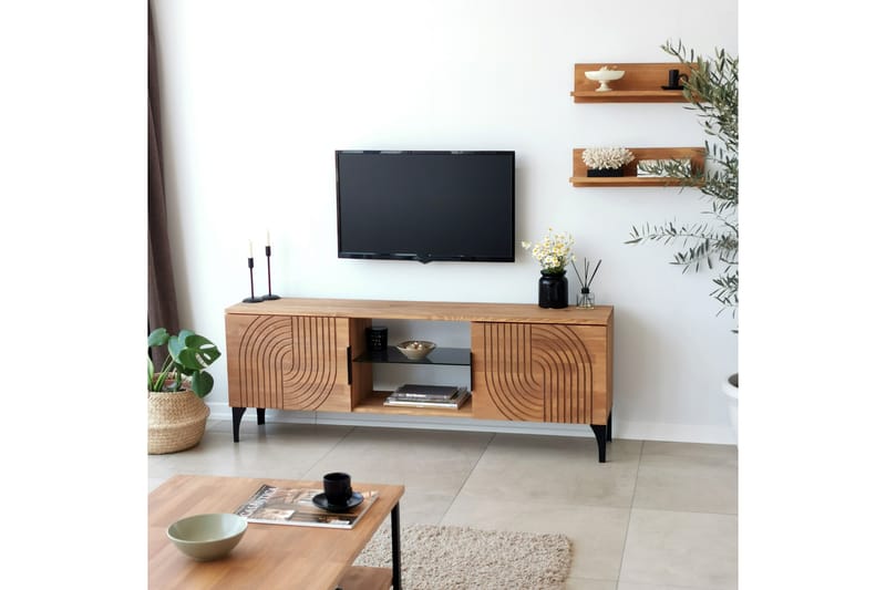 OBURUS Tv-möbelset 50x15 cm Brun - Tv-möbelset