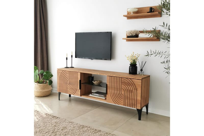 OBURUS Tv-möbelset 50x15 cm Brun - Tv-möbelset