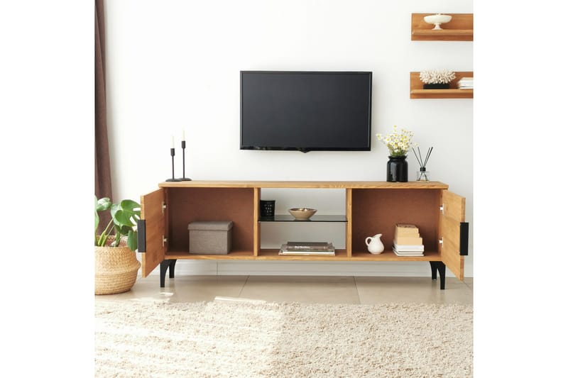 OBURUS Tv-möbelset 50x15 cm Brun - Möbler - Vardagsrum - Tv-möbler & mediamöbler - Tv-möbelset