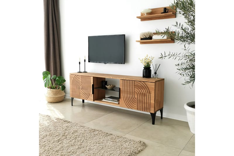 OBURUS Tv-möbelset 50x15 cm Brun - Tv-möbelset