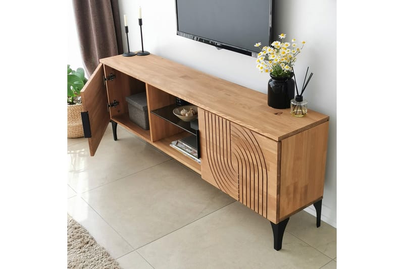 OBURUS Tv-möbelset 50x15 cm Brun - Möbler - Vardagsrum - Tv-möbler & mediamöbler - Tv-möbelset