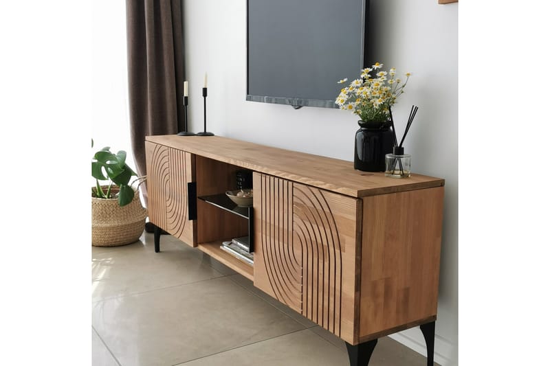OBURUS Tv-möbelset 50x15 cm Brun - Möbler - Vardagsrum - Tv-möbler & mediamöbler - Tv-möbelset