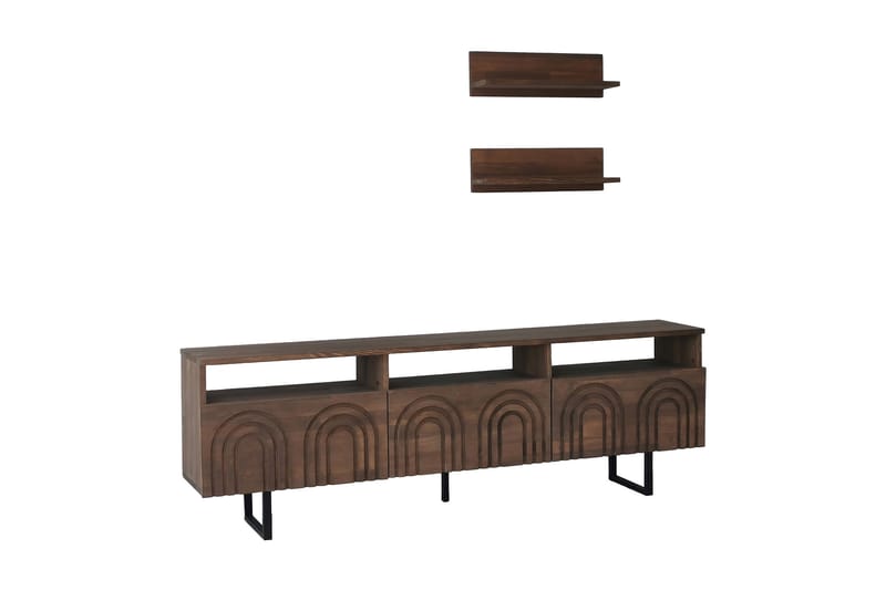 OBURUS Tv-möbelset 50x15 cm Brun - Möbler - Vardagsrum - Tv-möbler & mediamöbler - Tv-möbelset