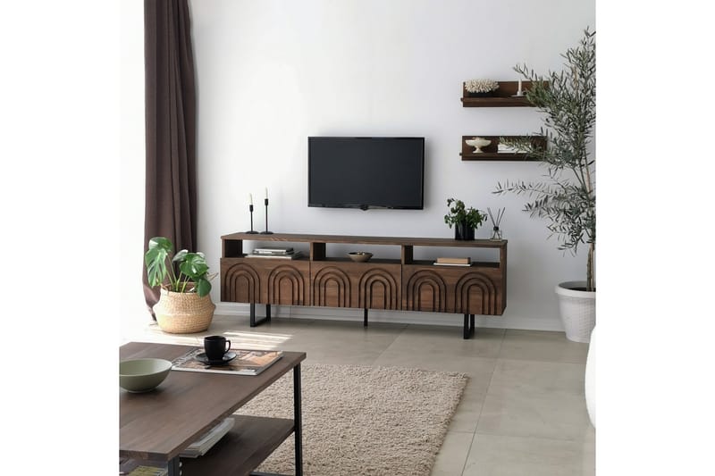 OBURUS Tv-möbelset 50x15 cm Brun - Tv-möbelset