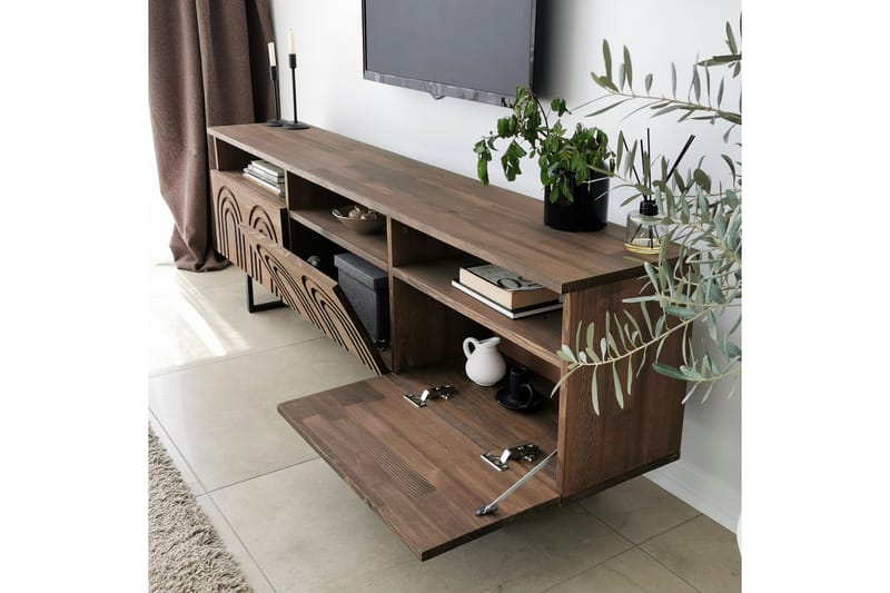 OBURUS Tv-möbelset 50x15 cm Brun - Möbler - Vardagsrum - Tv-möbler & mediamöbler - Tv-möbelset