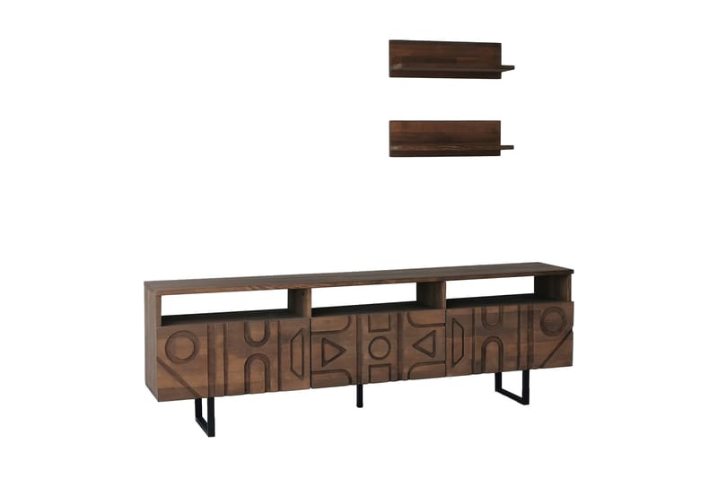 OBURUS Tv-möbelset 50x15 cm Brun - Möbler - Vardagsrum - Tv-möbler & mediamöbler - Tv-möbelset