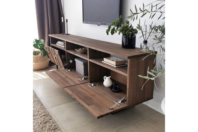OBURUS Tv-möbelset 50x15 cm Brun - Möbler - Vardagsrum - Tv-möbler & mediamöbler - Tv-möbelset