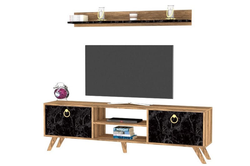ORSOYA Tv-möbelset 160 cm Mörkbrun - Tv-möbelset
