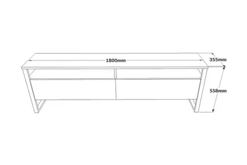 Rinorea Tv-möbelset 180x56 cm - Grön - Möbler - Vardagsrum - Tv-möbler & mediamöbler - Tv-möbelset