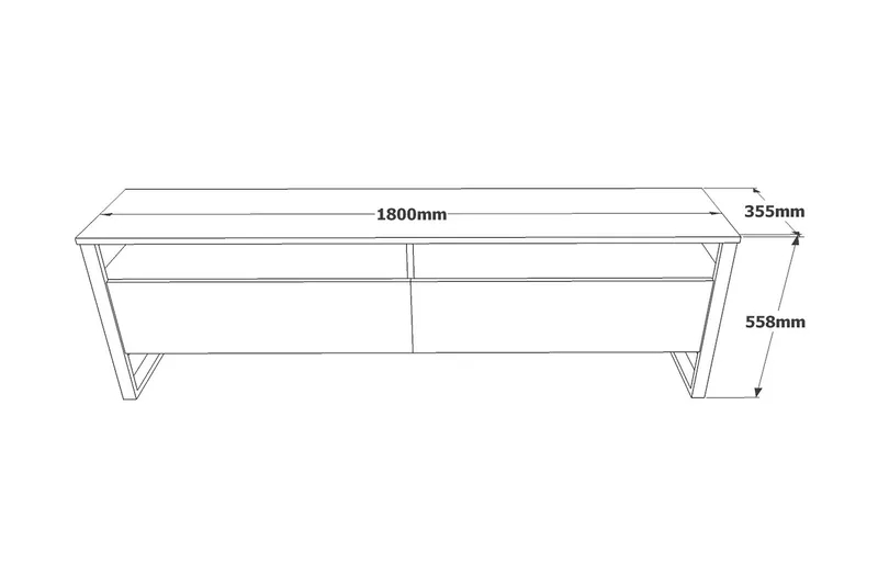 Rinorea Tv-möbelset 180x56 cm - Grön - Möbler - Vardagsrum - Tv-möbler & mediamöbler - Tv-möbelset