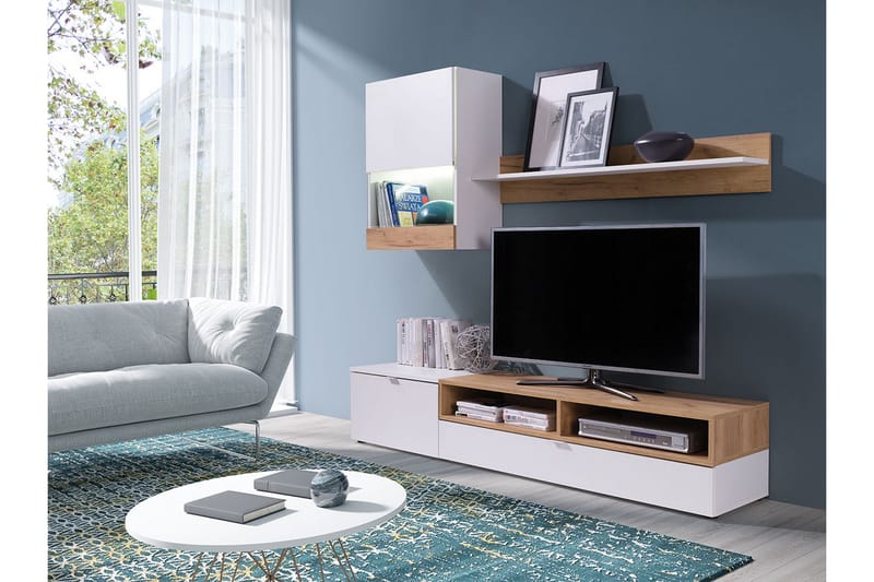 Roco TV-möbelset & LED - Vit - Möbler - Vardagsrum - Tv-möbler & mediamöbler - Tv-möbelset