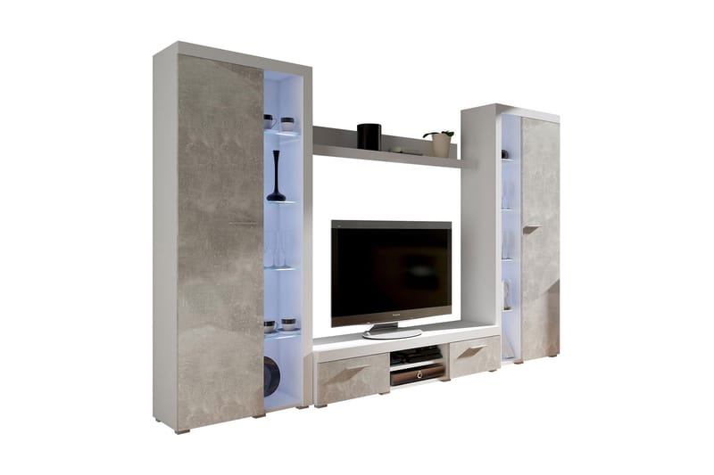 Rumba TV-möbelset 300x34x190 cm - Vit - Möbler - Vardagsrum - Tv-möbler & mediamöbler - Tv-möbelset