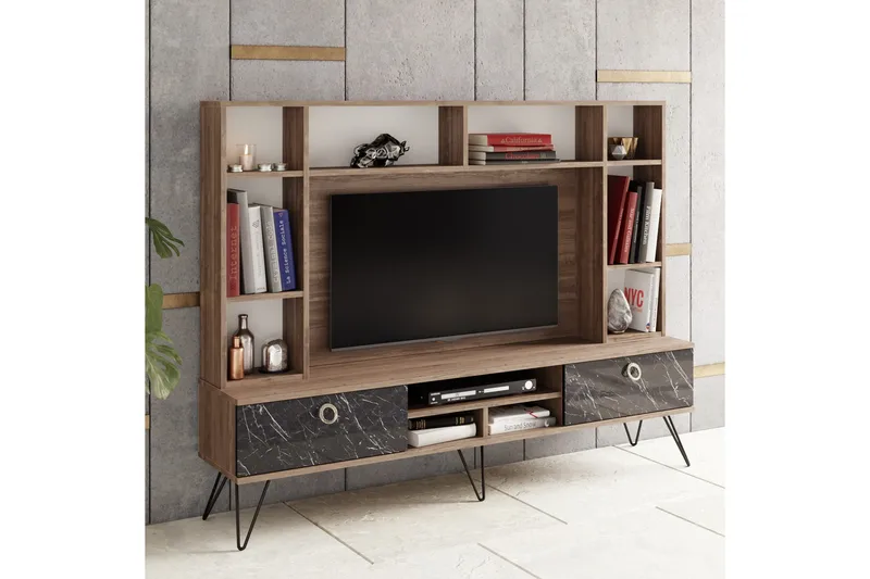 Sincerely TV-Möbelset 180 cm - Valnöt|Svart - Möbler - Vardagsrum - Tv-möbler & mediamöbler - Tv-möbelset