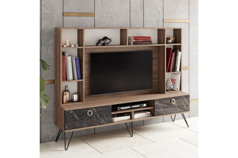 Sincerely TV-Möbelset 180 cm - Valnöt|Svart - Möbler - Vardagsrum - Tv-möbler & mediamöbler - Tv-möbelset