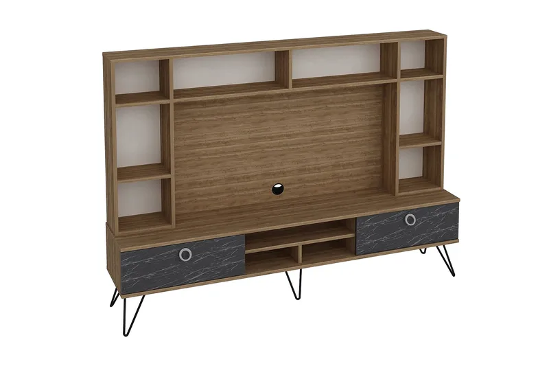 Sincerely TV-Möbelset 180 cm, Valnöt|Svart