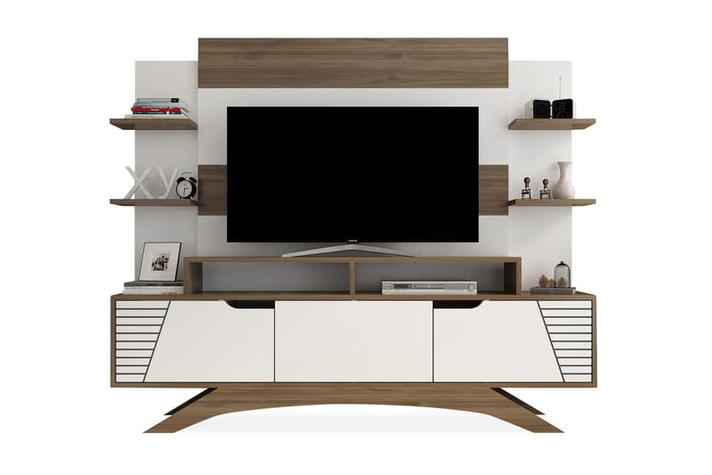 STENHESTRA TV-Möbelset 149 cm Brun/Vit - Brun/Vit - Möbler - Vardagsrum - Tv-möbler & mediamöbler - Tv-möbelset