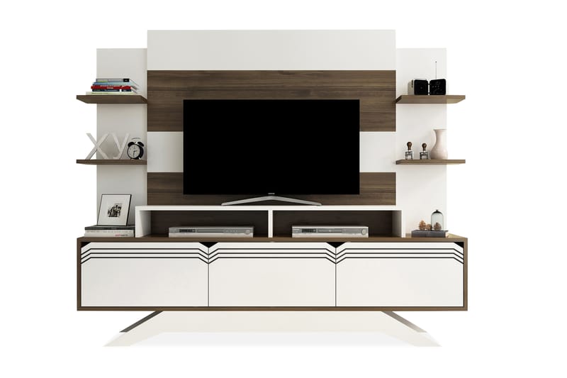 STENHESTRA TV-Möbelset 149 cm Brun/Vit - Vit/Brun - Möbler - Vardagsrum - Tv-möbler & mediamöbler - Tv-möbelset