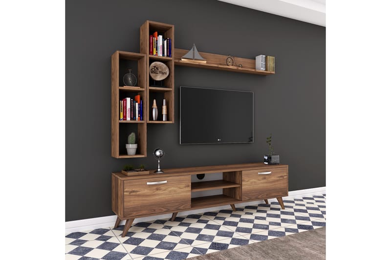 STIMMERBO TV-Möbelset 180 cm Brun - Möbler - Vardagsrum - Tv-möbler & mediamöbler - Tv-möbelset