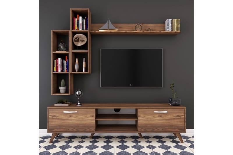 STIMMERBO TV-Möbelset 180 cm Brun - Möbler - Vardagsrum - Tv-möbler & mediamöbler - Tv-möbelset