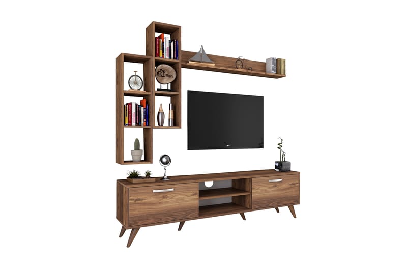 STIMMERBO TV-Möbelset 180 cm Brun - Möbler - Vardagsrum - Tv-möbler & mediamöbler - Tv-möbelset