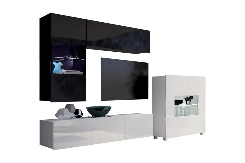 Tessan TV-möbelset - Svart/Vit - Möbler - Vardagsrum - Tv-möbler & mediamöbler - Tv-möbelset