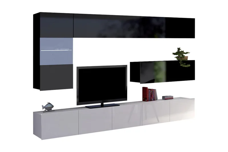 Tessan TV-möbelset - Svart/Vit - Möbler - Vardagsrum - Tv-möbler & mediamöbler - Tv-möbelset