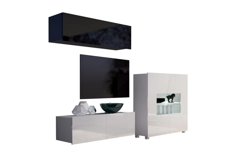 Tessan TV-möbelset - Svart/Vit - Möbler - Vardagsrum - Tv-möbler & mediamöbler - Tv-möbelset