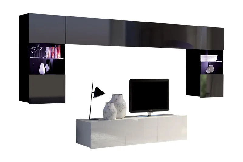 Tessan TV-möbelset - Svart/Vit - Möbler - Vardagsrum - Tv-möbler & mediamöbler - Tv-möbelset